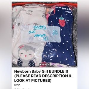 Newborn Baby Girl BUNDLE!!! (PLEASE READ DESCRIPTION & LOOK AT PICTURES)